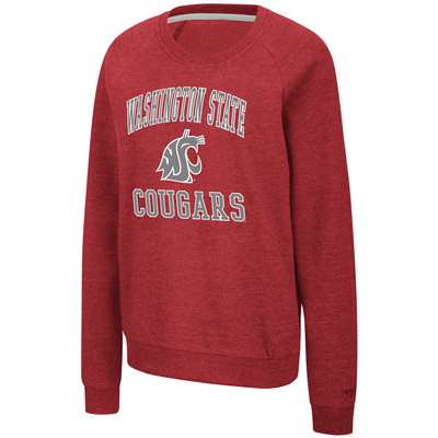 Washington State Cougars Women's Colosseum Genius Crewneck Sweatshirt