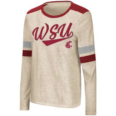 Washington State Cougars Women's Colosseum Itchy Brain Long Sleeve T-Shirt