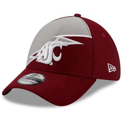Washington State Cougars New Era 39Thirty Bolt Hat