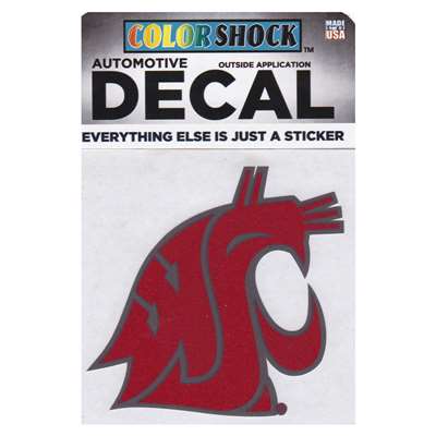 Washington State Cougars Decal - Mascot Logo - Crimson