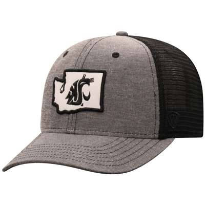 Washington State Cougars Top of the World Blackline Trucker Hat