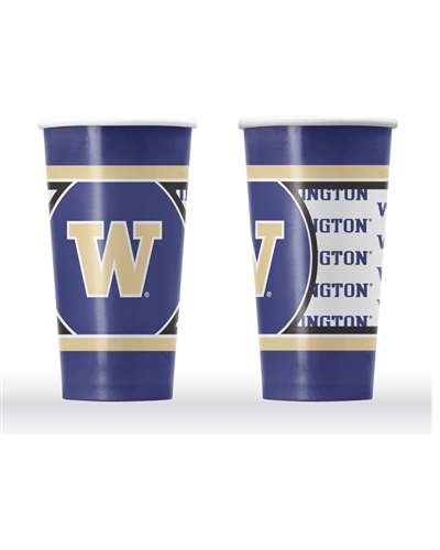 Washington Huskies Disposable Paper Cups - 20 Pack