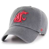 Washington State Cougars 47 Brand Clean Up Adjustable Hat - Charcoal