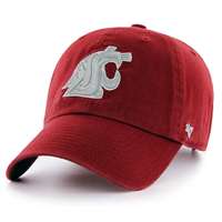 Washington State Cougars 47 Brand Clean Up Adjustable Hat - Crimson