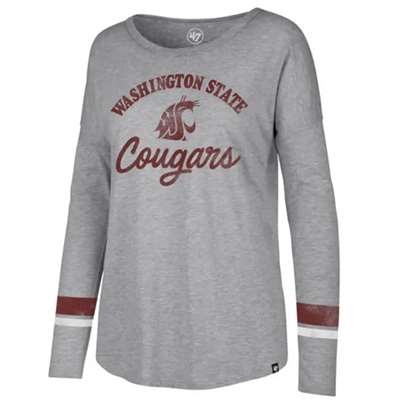 Washington State Cougars Women's 47 Brand Courtside Long Sleeve T-Shirt