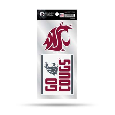 Washington State Cougars Double Up Die Cut Decal Set