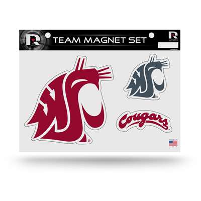 Washington State Cougars Magnet Sheet - 3 Magnets