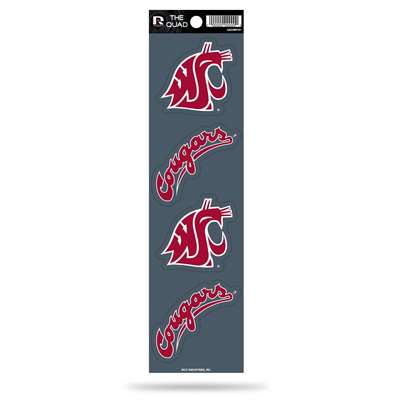 Washington State Cougars Sticker Sheet - 4 Stickers