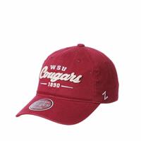 Washington State Cougars Zephyr Lutsen Adjustable Hat - Crimson