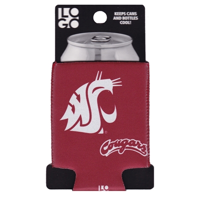 Washington State Cougars Oversized Logo Flat Coozi