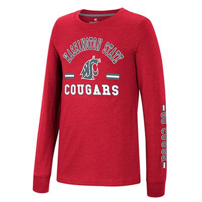 Washington State Cougars Colosseum Youth Roof Tops Long Sleeve T-Shirt