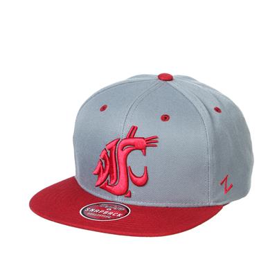 Washington State Cougars Zephyr Snapback Hat - Gre
