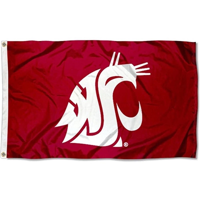 Washington State Cougars 4' x 6' Applique Flag
