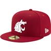 Washington State Cougars New Era 5950 Fitted Baseb