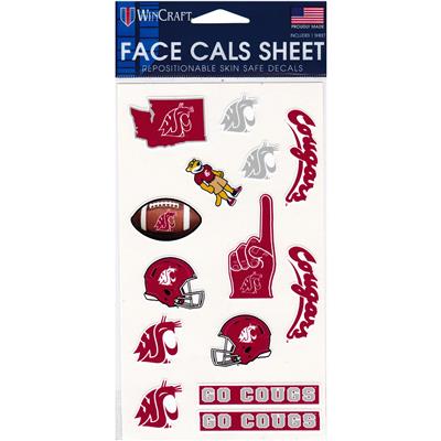 Washington State Cougars Face-cals Sheet