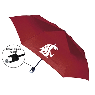 Washington State Cougars Compact Clip Umbrella