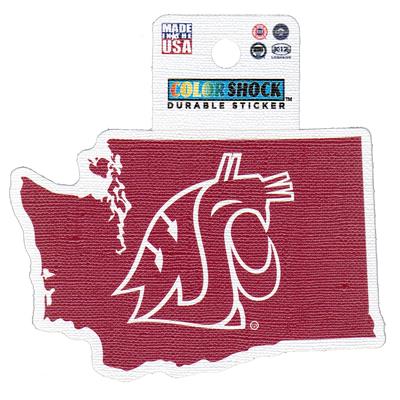 Washington State Cougars Durable Vinyl Sticker - S