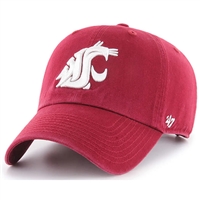 Washington State Cougars 47 Brand Clean Up Adjustable Hat - Crimson