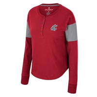 Washington State Cougars Womens Colosseum Cheryl L/S Henley