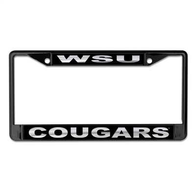 Washington State Cougars Metal License Plate Frame - Black
