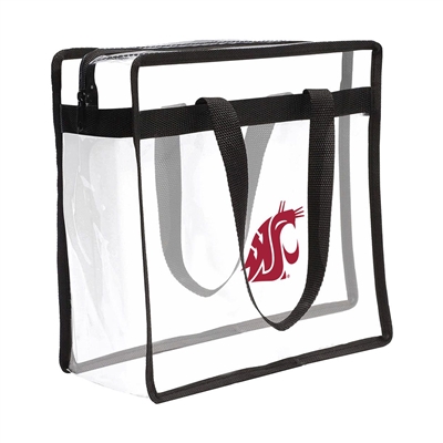 Washington State Cougars Clear Stadium Tote w/Zipper