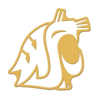 Washington State Cougars Enamel Pin - Cathead - White/Gold