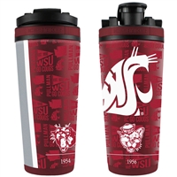 Washington State Cougars College Vault 26oz 4D Stainless Steel Ice Shaker