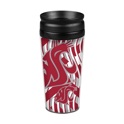Washington State Cougars 14oz Plastic Travel Tumbl