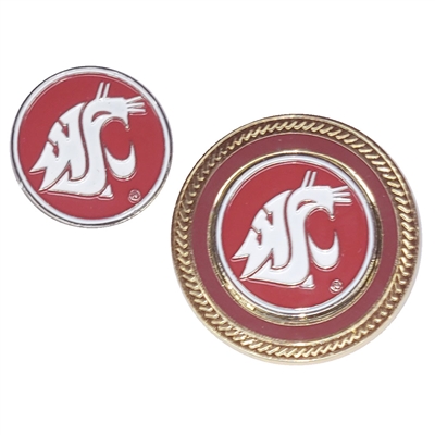Washington State Cougars Golf Challenge Coin & 2 B
