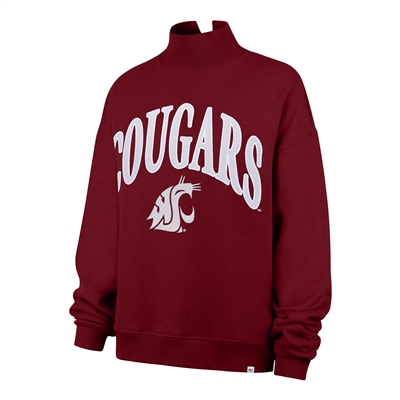 Washington State Cougars Womens 47 Brand Mock Neck