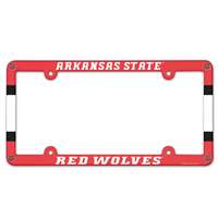 Arkansas State Red Wolves Plastic License Plate Frame