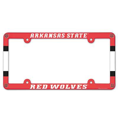 Arkansas State Red Wolves Plastic License Plate Frame