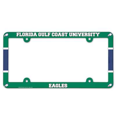 Florida Gulf Coast Eagles Plastic License Plate Frame