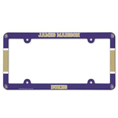 James Madison Dukes Plastic License Plate Frame