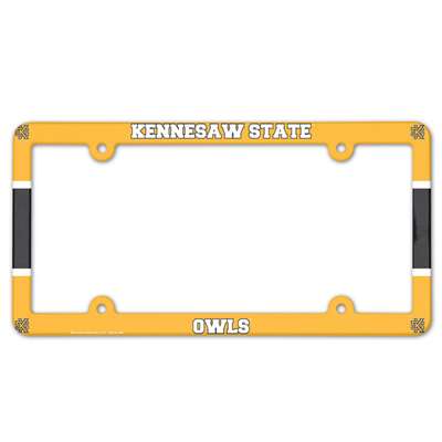 Kennesaw State Owls Plastic License Plate Frame