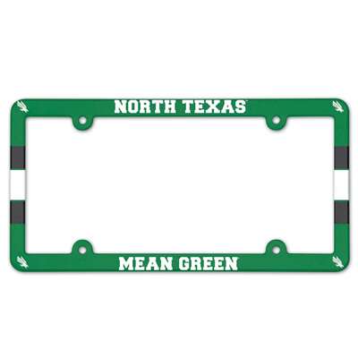 North Texas Mean Green Eagles Plastic License Plate Frame