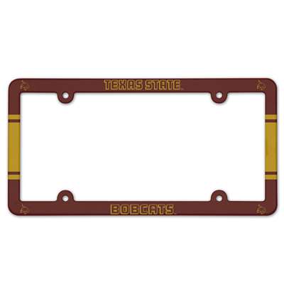 Texas State Bobcats Plastic License Plate Frame