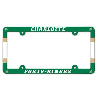 UNC Charlotte 49ers Plastic License Plate Frame