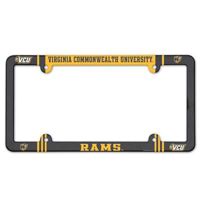 Virginia Commonwealth Rams Plastic License Plate Frame