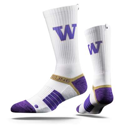 Washington Huskies Strideline Strapped Fit 2.0 Socks - White