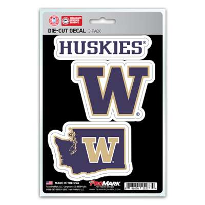 Washington Huskies Decals - 3 Pack