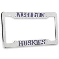 Washington Huskies Die-Cast Metal License Plate Frame
