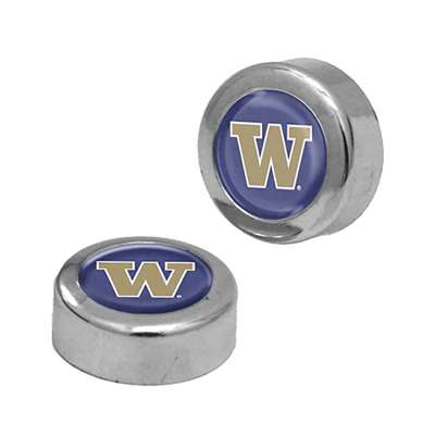 Washington Huskies License Plate Screw Caps - Set of 2