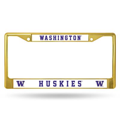 Washington Huskies Team Color Chrome License Plate Frame