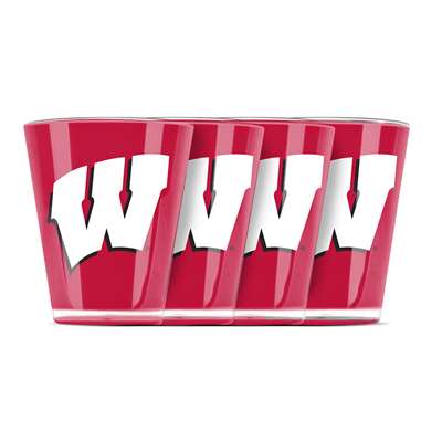 Wisconsin Badgers Shot Glass - 4 Pack