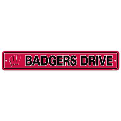 Wisconsin Badgers Plastic Street Sign