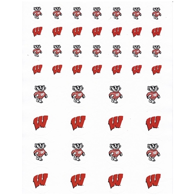 Wisconsin Badgers Small Sticker Sheet - 2 Sheets