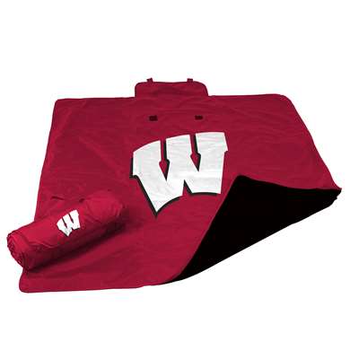 Wisconsin Badgers Packable Weather Resistant Blanket