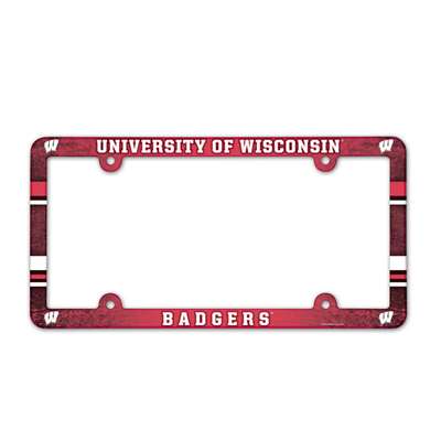 Wisconsin Badgers Plastic License Plate Frame