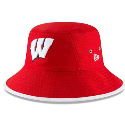 Wisconsin Badgers New Era Hex Bucket Hat - Red